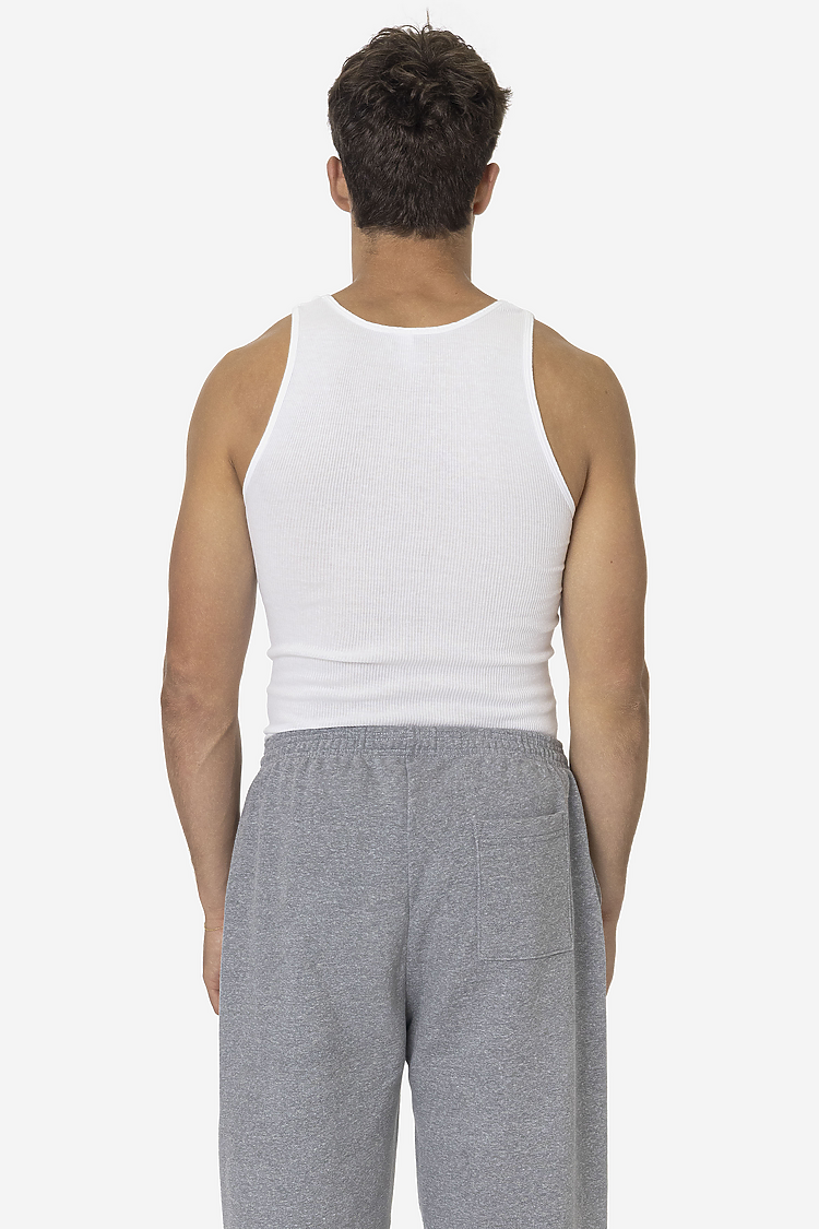 5.6oz GD 2X1 Tubular Rib Tank White