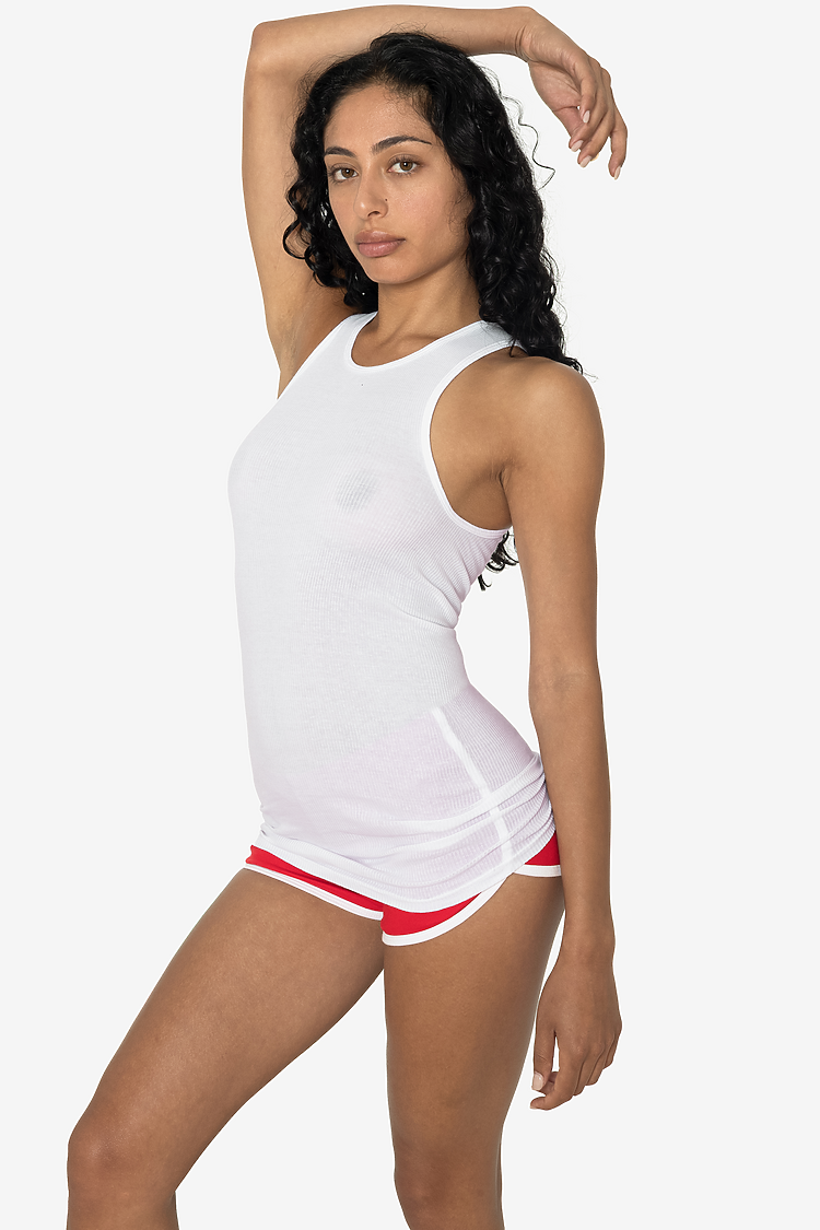 5.6oz GD 2X1 Tubular Rib Tank White