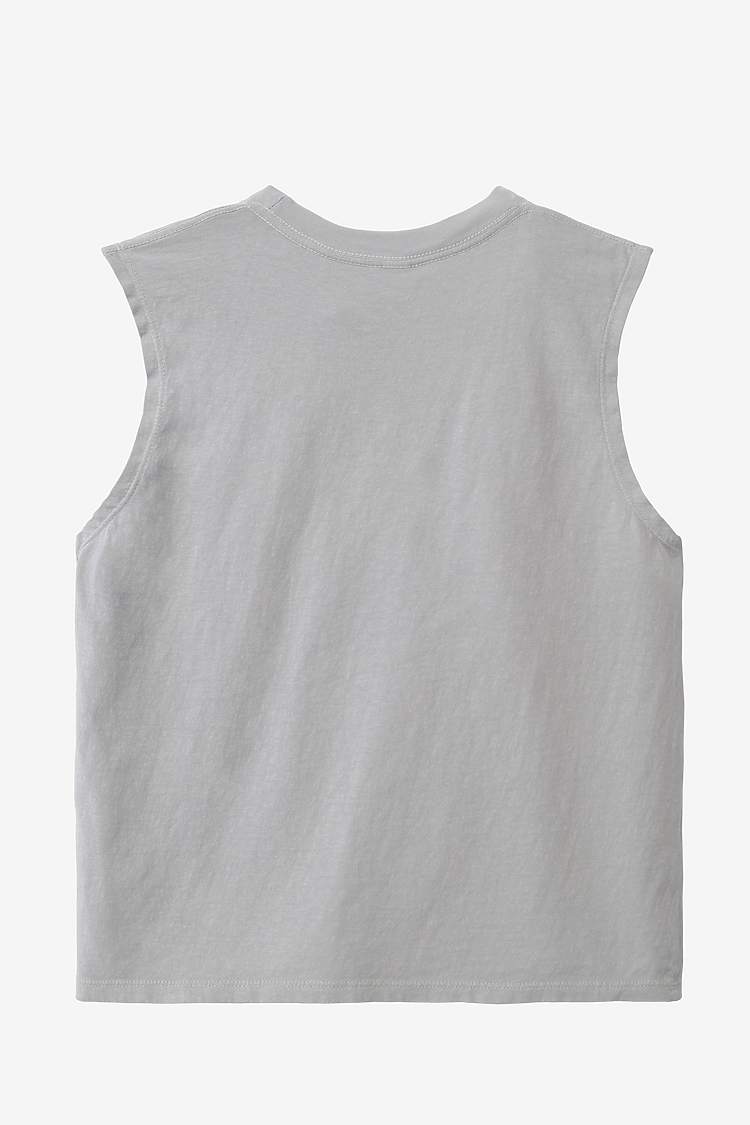 Garment Dye Muscle Tank Silver Mist