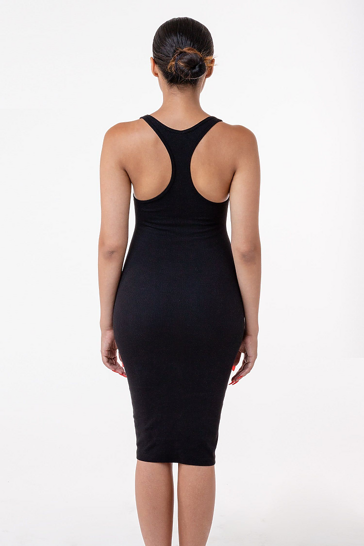 Hvy Spdx Rib Racerback Dress Black