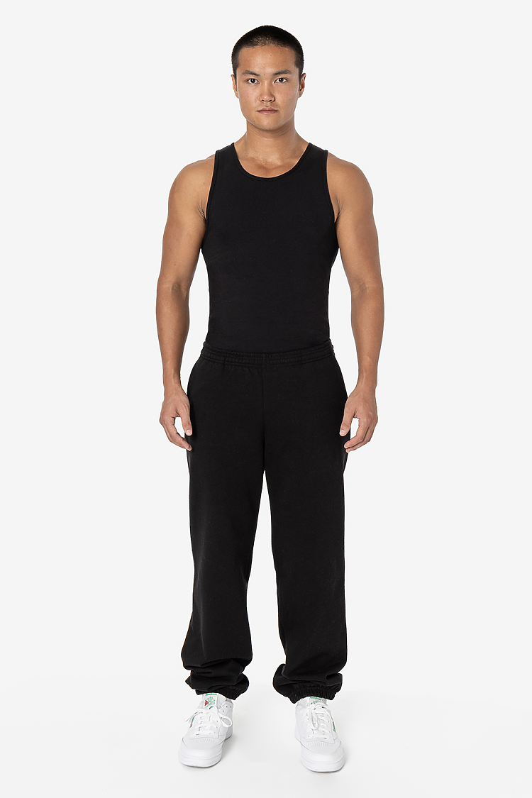 2x1 Cotton Spandex Rib Tank Black