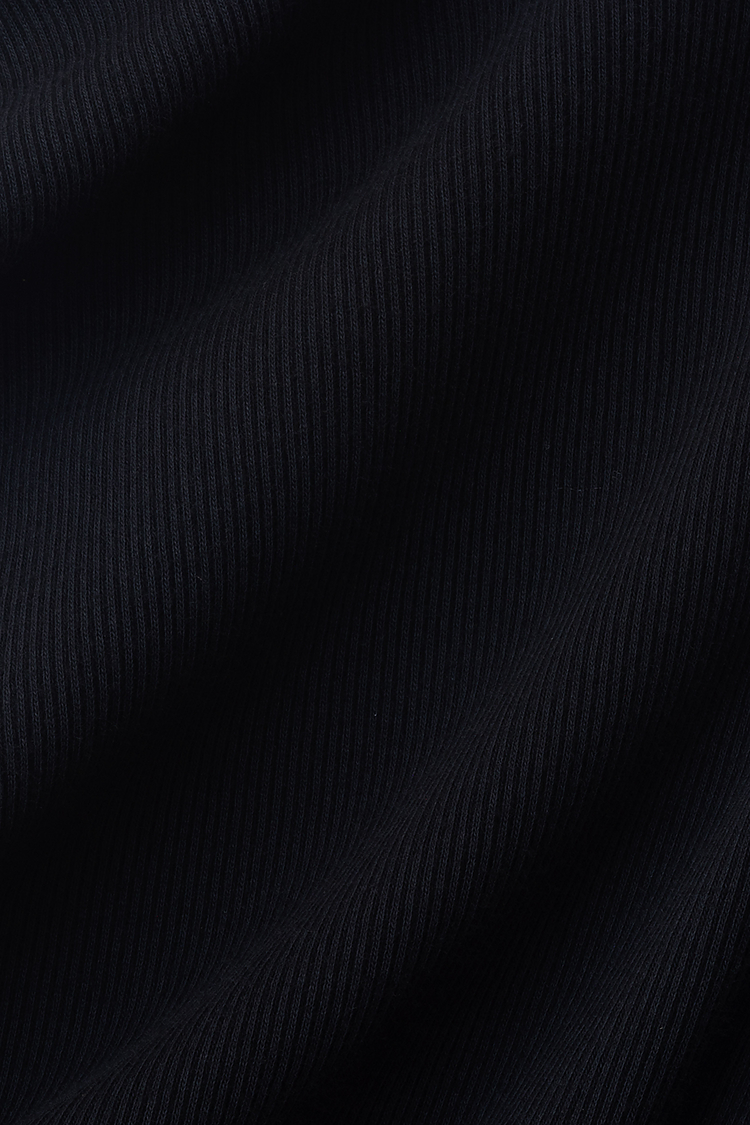 2x1 Cotton Spandex Rib Tank Black