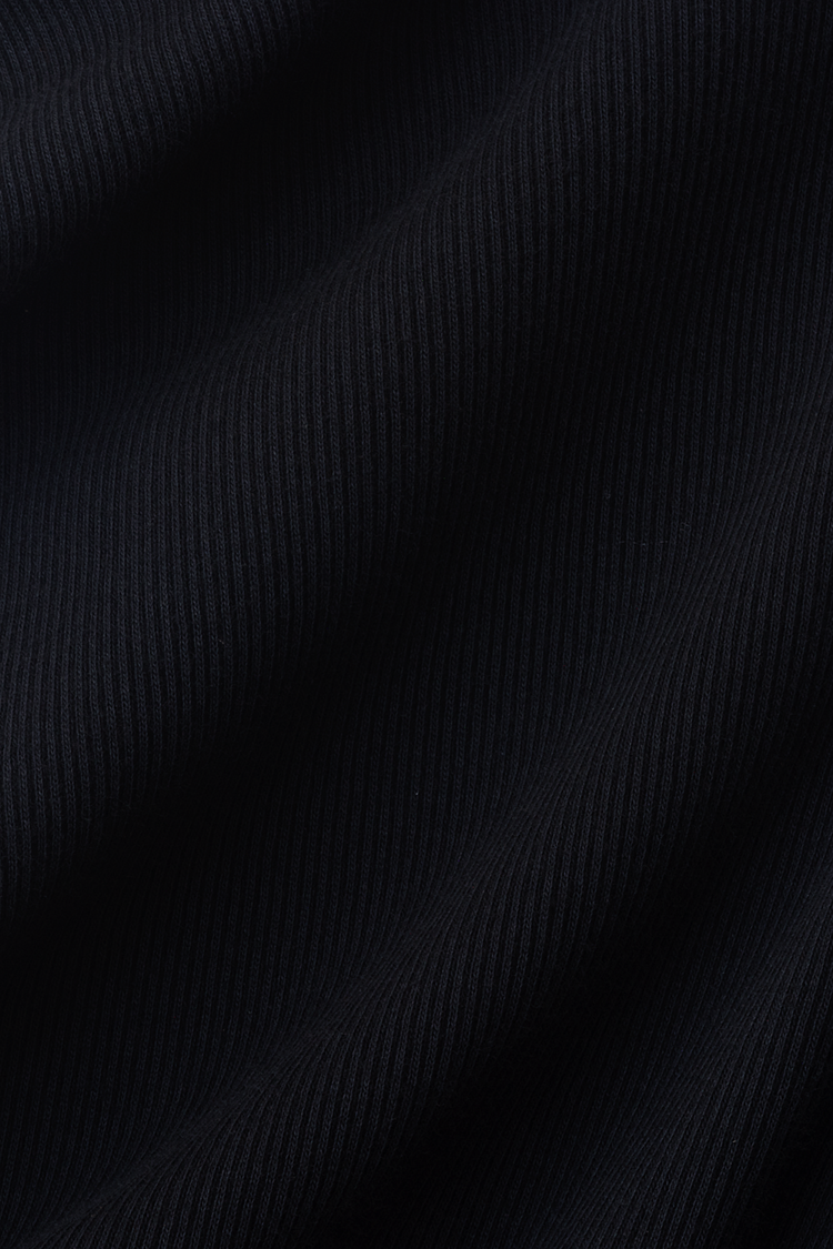 2x1 Cotton Spandex Rib Tank Black