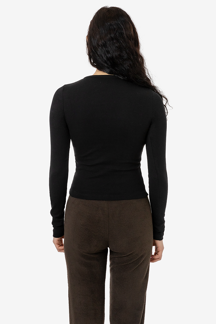 Baby Rib Long Sleeve Crewneck Black