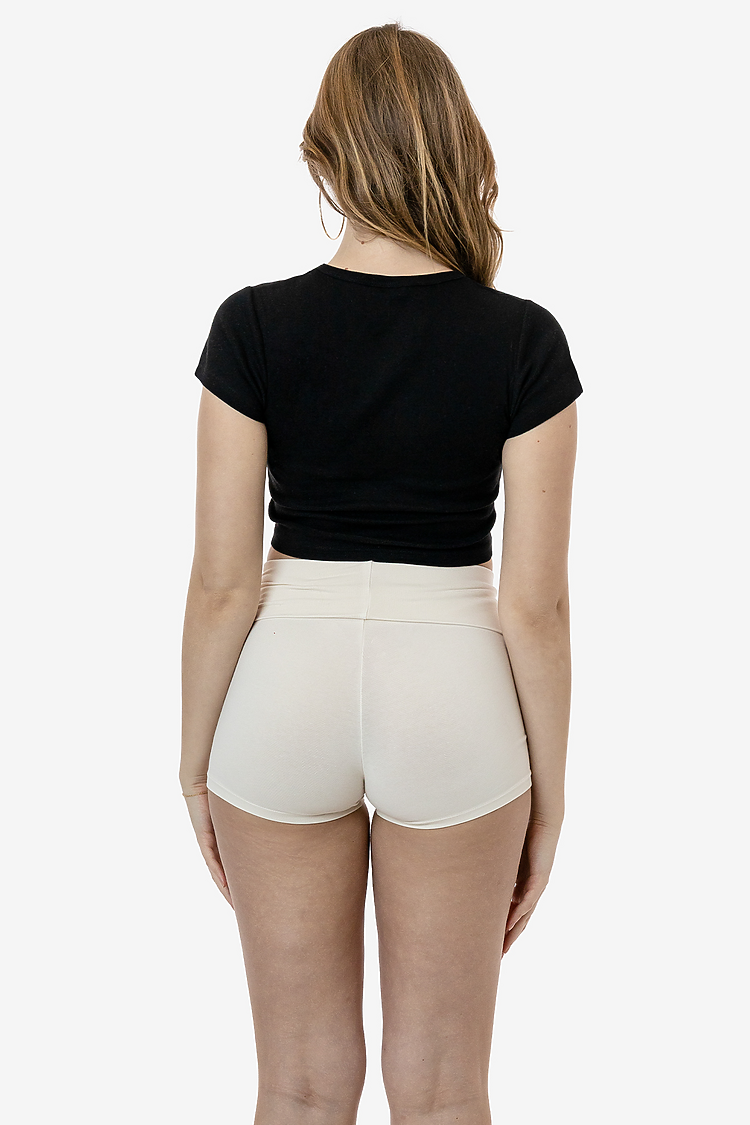 Baby Rib Scoopneck Crop Top Black