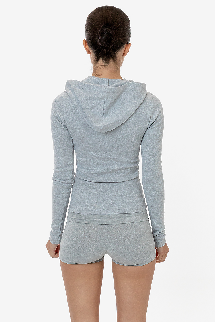 Baby Rib Long Sleeve Hoodie HEATHER GREY
