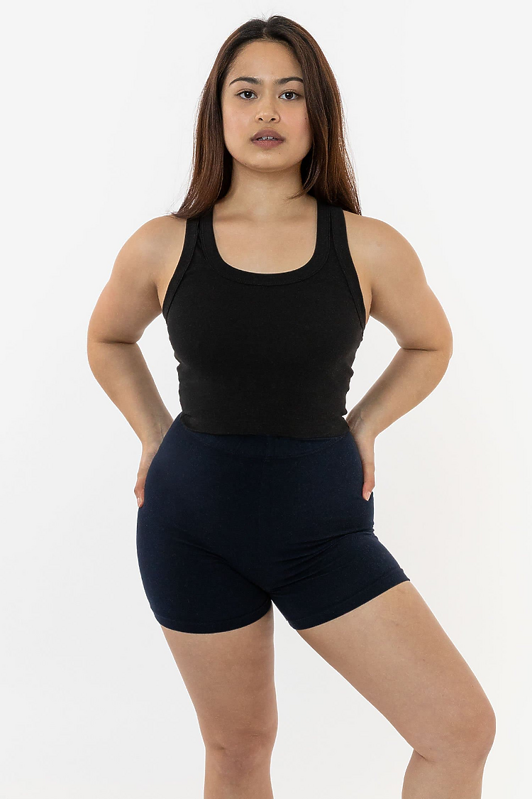 Sporty Baby Rib Crop Tank Black