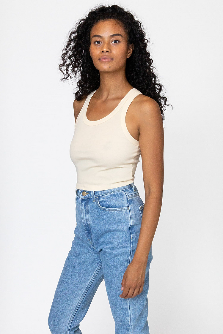 Sporty Baby Rib Crop Tank CREME