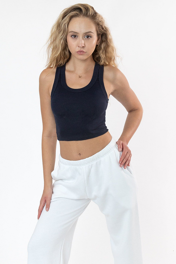 Sporty Baby Rib Crop Tank NAVY