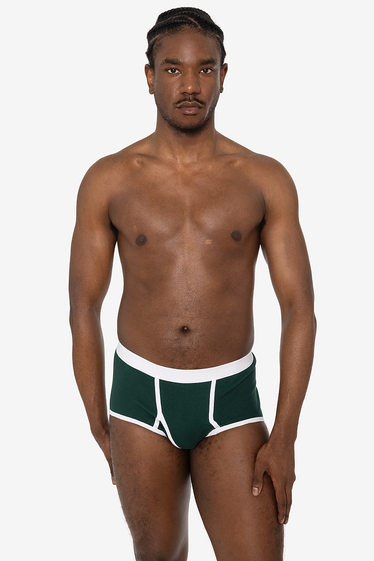 Baby Rib Brief Forest/White