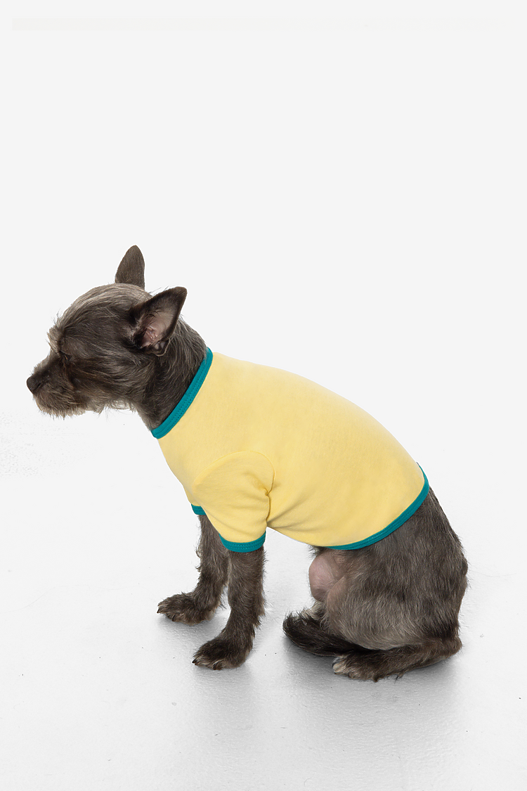 Baby Rib Dog T-shirt Baby Yellow/Teal