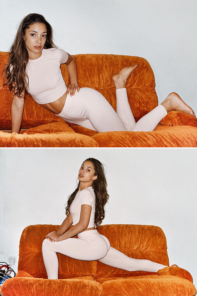 Ctn Spndx S/S Crew Crop Top SEASHELL PINK