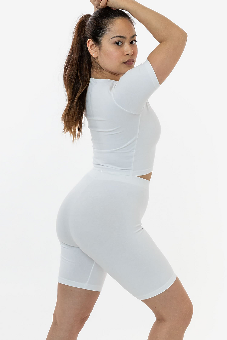 Cotton Spandex GD Bike Short White