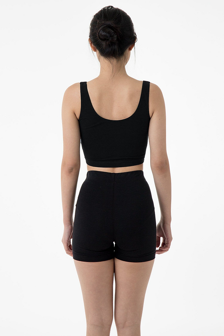 Ctn Spndx TankCrop Top Black