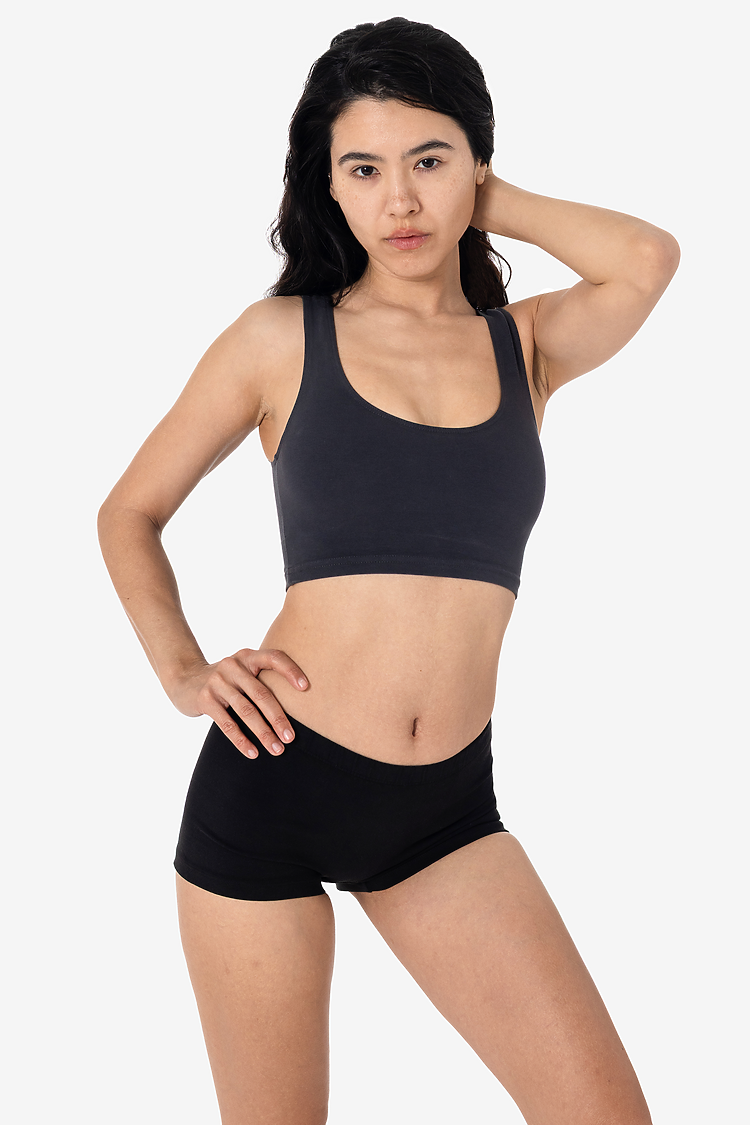 Ctn Spndx Tank Crop Top DOLPHIN BLUE SupportIMG2