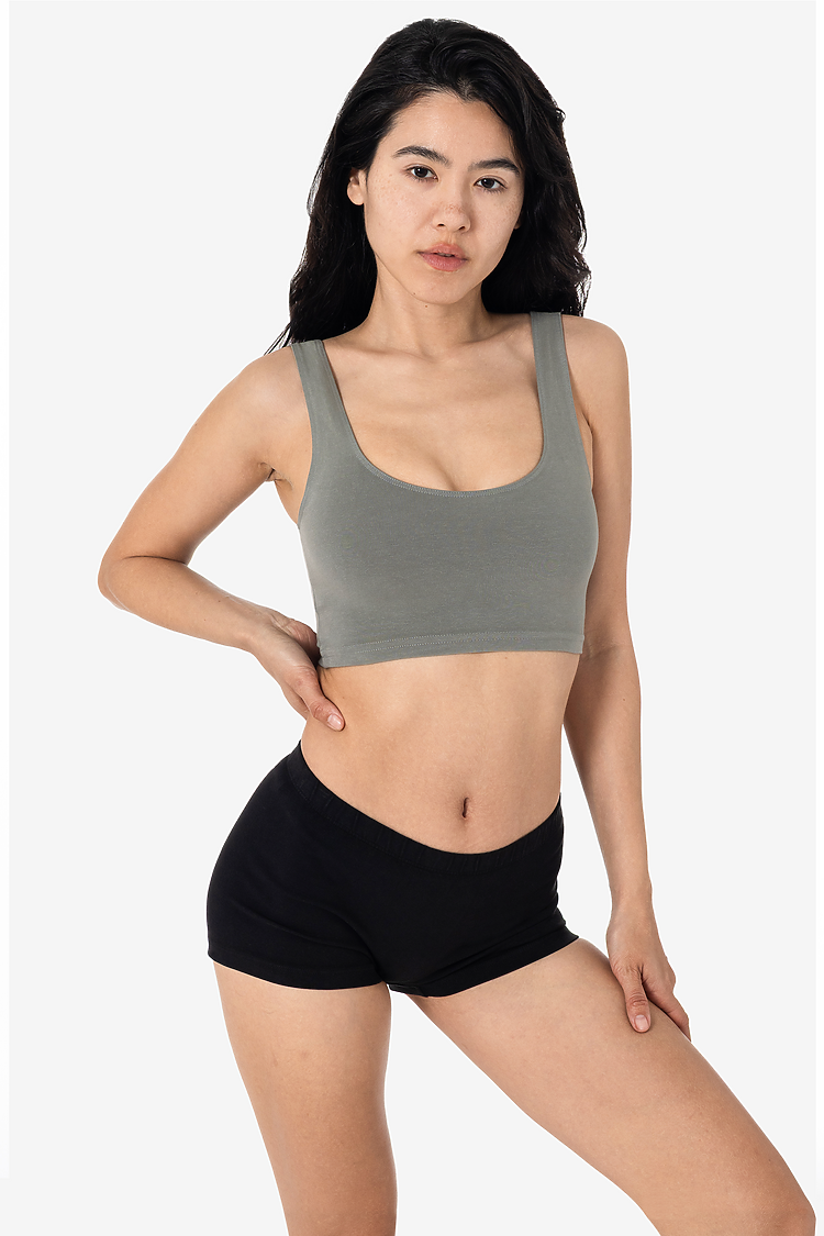 Ctn Spndx Tank Crop Top Eucalyptus SupportIMG2