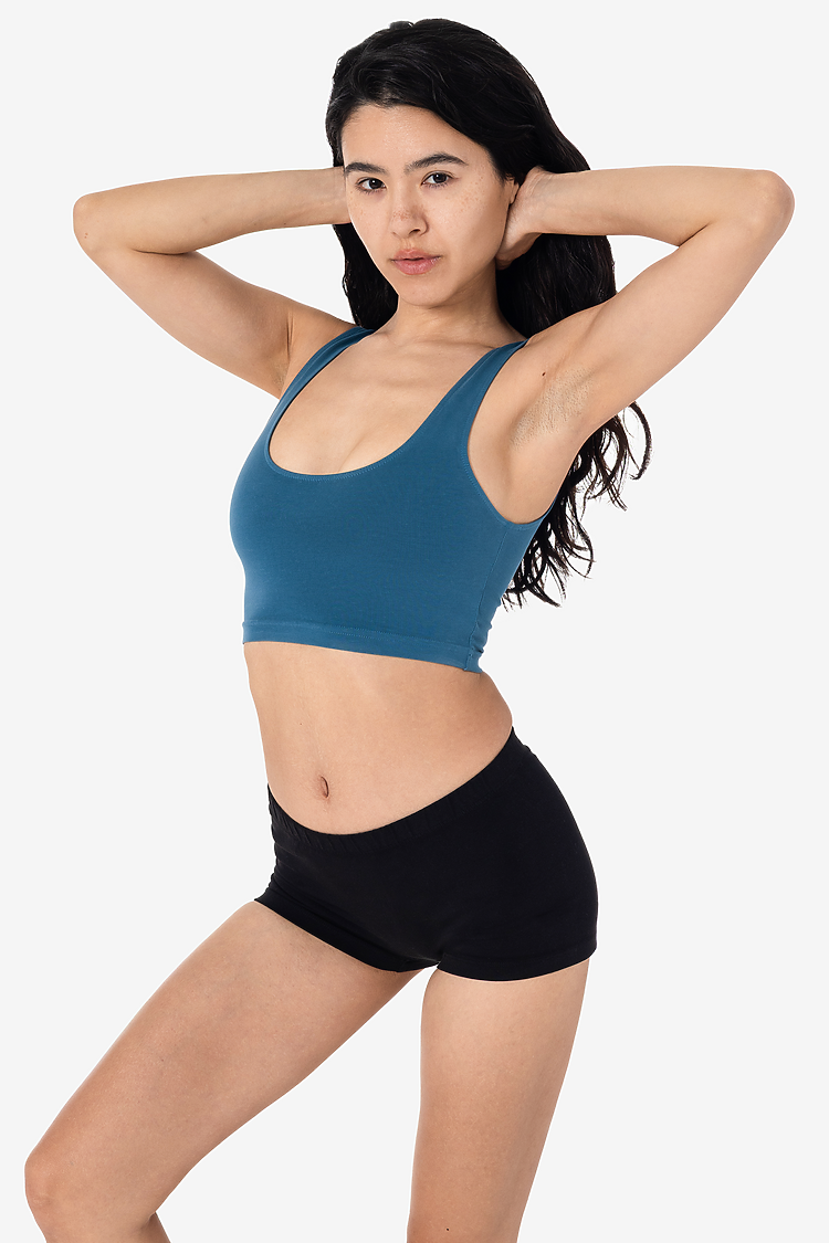 Ctn Spndx Tank Crop Top FRENCH BLUE SupportIMG2