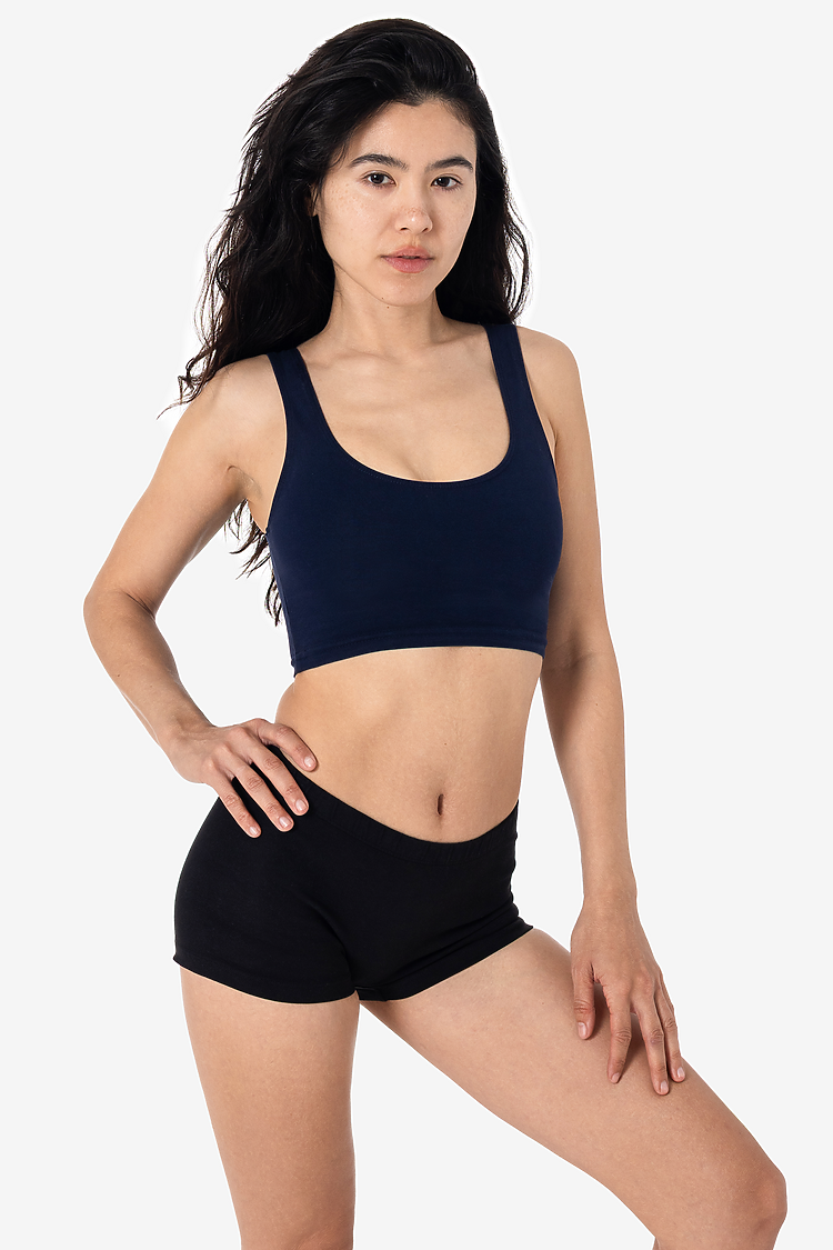 Ctn Spndx Tank Crop Top NAVY SupportIMG2