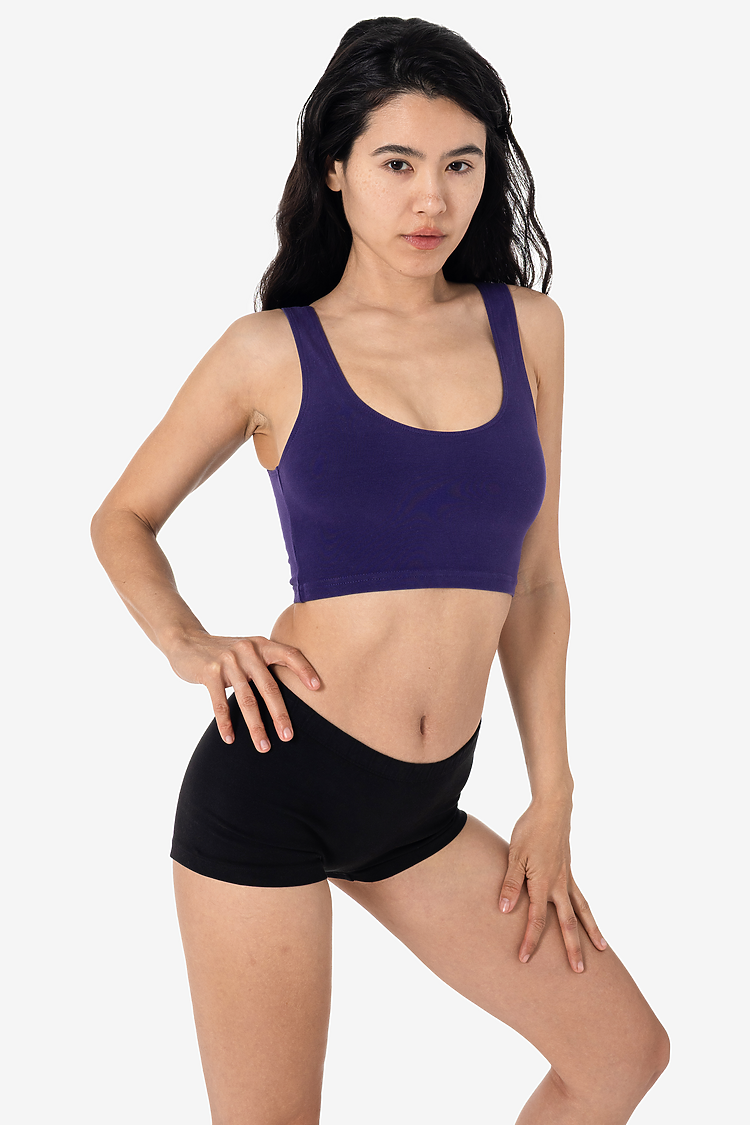 Ctn Spndx Tank Crop Top PURPLE SupportIMG2