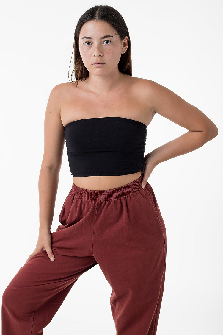 Cnt Spndx Tube Crop Top Black