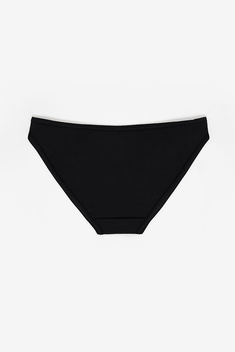 Cotton Spandex Bikini Panty Black