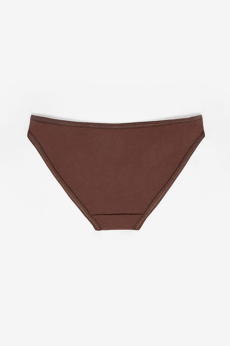 Cotton Spandex Bikini Panty Cinnamon