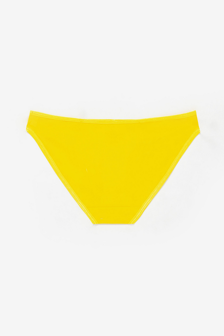 Cotton Spandex Bikini Panty Primary Yellow