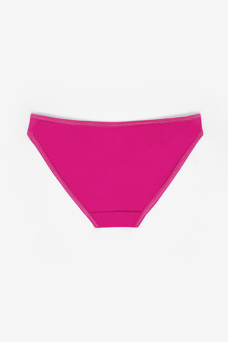 Cotton Spandex Bikini Panty Red Violet