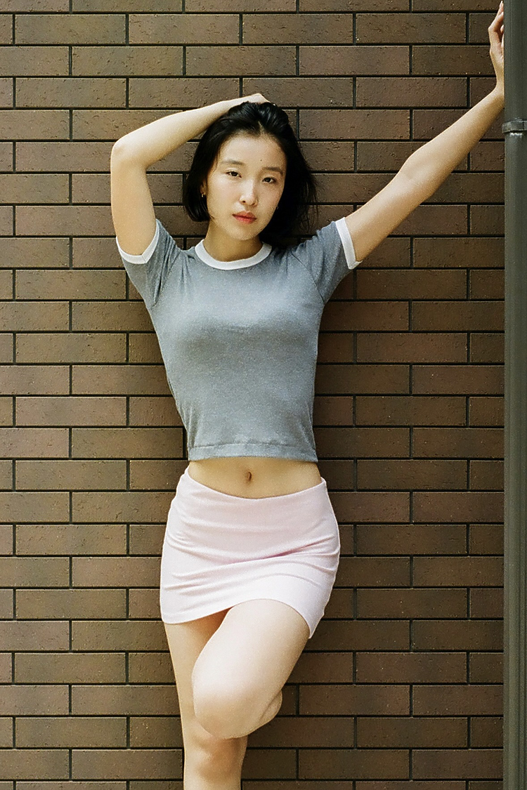 Womens Triblend Rib Ringer Tee Athletic Grey/White