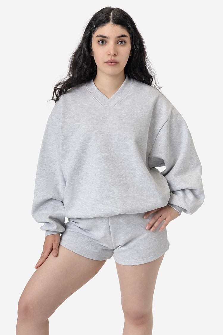 Heavy Fleece V-Neck Sweatshirt Ash