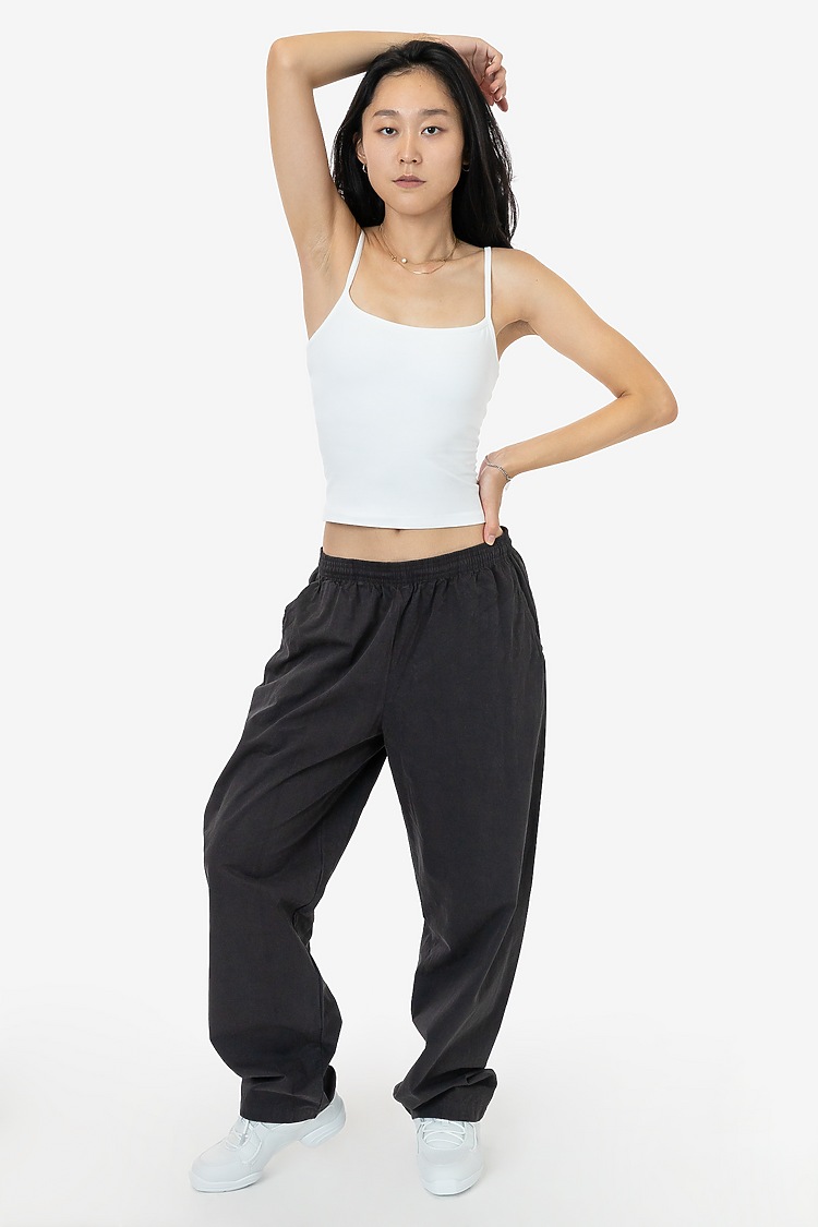 Unisex Cotton Poplin Wide Leg Black