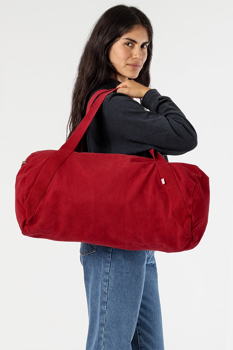 Diagonal Strap Gym Bag Dark Red