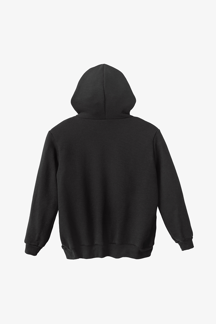 Kids Poly Cotton Zip Hoody Black