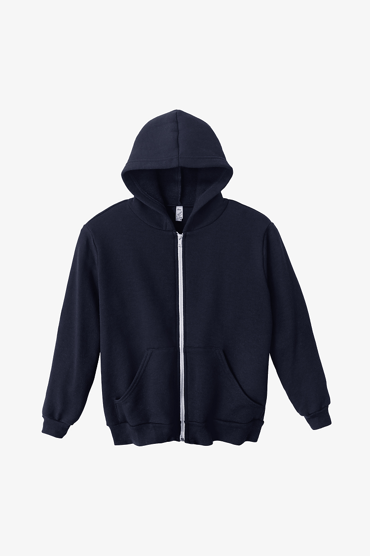 Kids Poly Cotton Zip Hoody NAVY