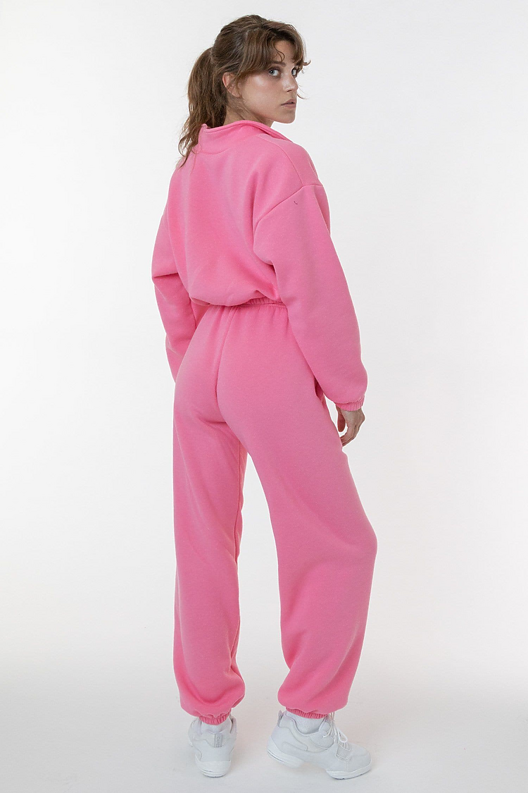 Flex Fleece Crop Half Zip Bubble Gum