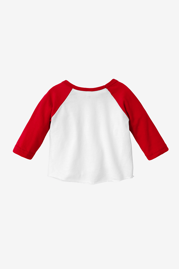 Infant 3/4 Slv Ply Ctn Raglan WHITE/RED