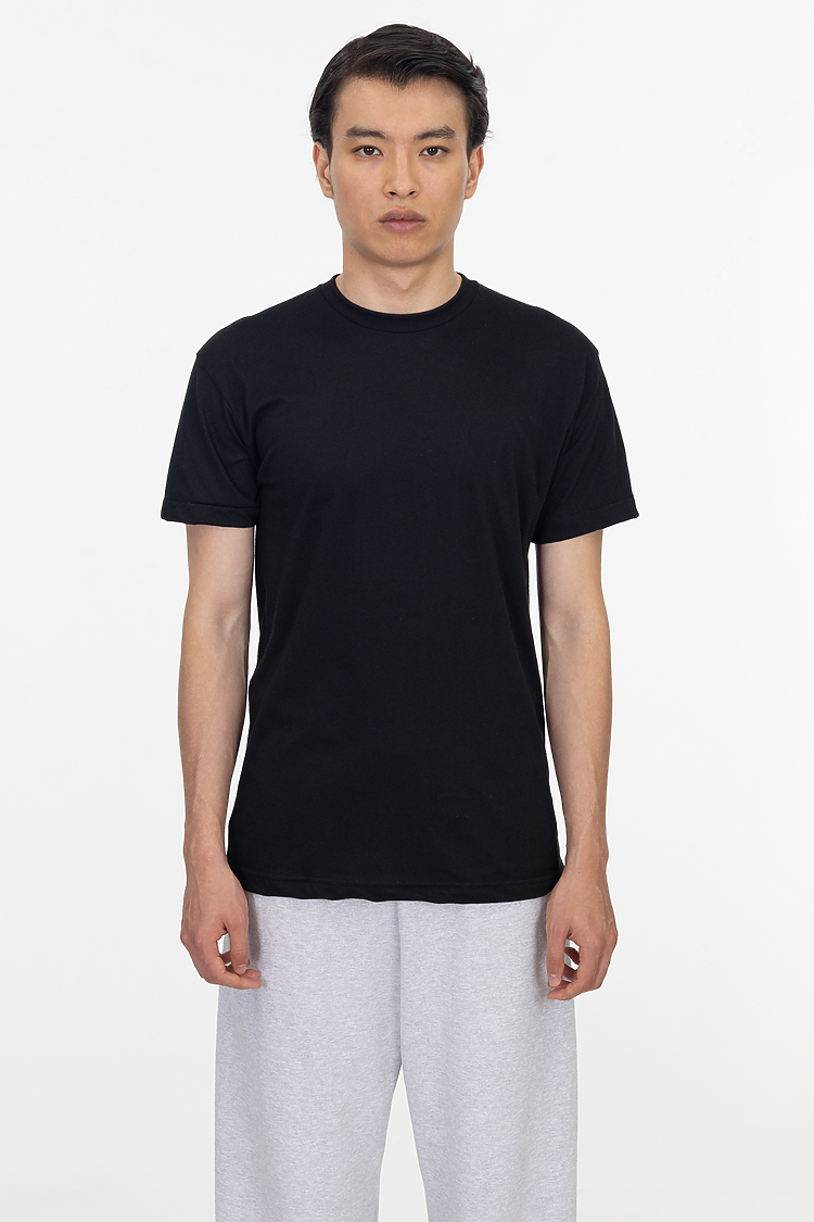S/S Cotton-Poly Crew 3.8 oz BLACK