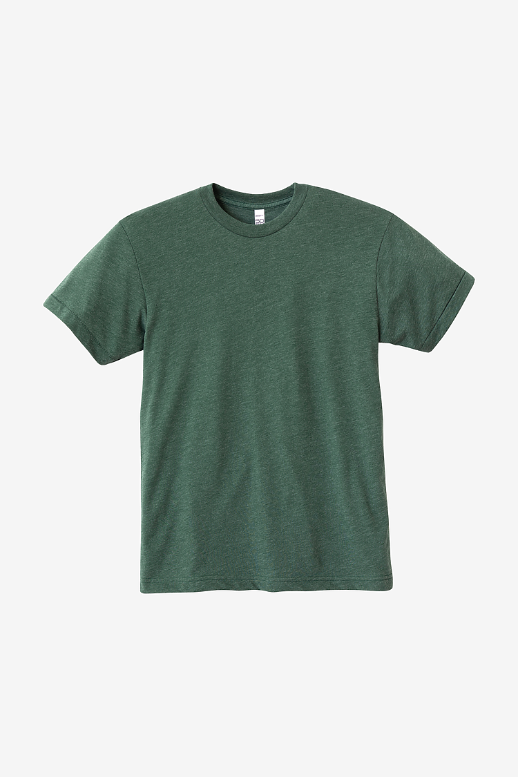 S/S Cotton-Poly Crew 3.8 oz HEATHER FOREST