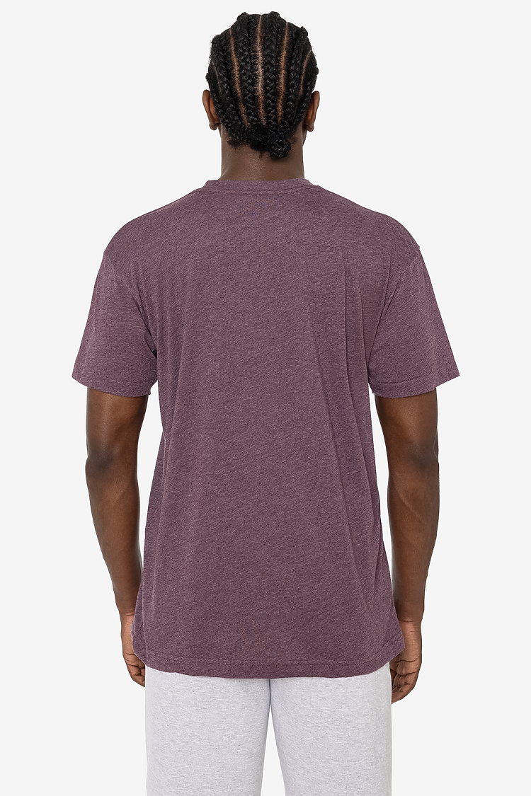 S/S Cotton-Poly Crew 3.8 oz HEATHER PLUM
