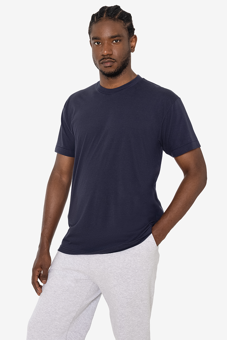 S/S Cotton-Poly Crew 3.8 oz NAVY