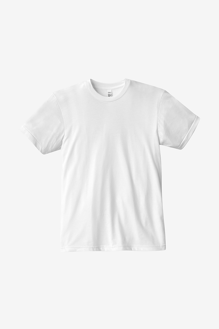 S/S Cotton-Poly Crew 3.8 oz WHITE