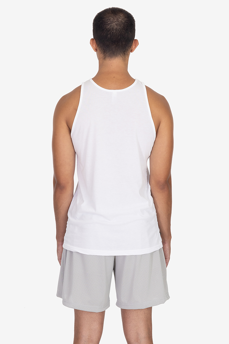 50/50 Poly Cotton Tank WHITE