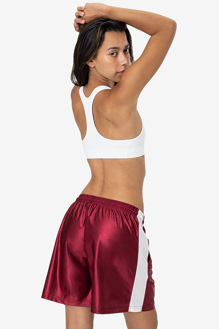 Heavy Dazzle Side Stripe Short Burgundy/White