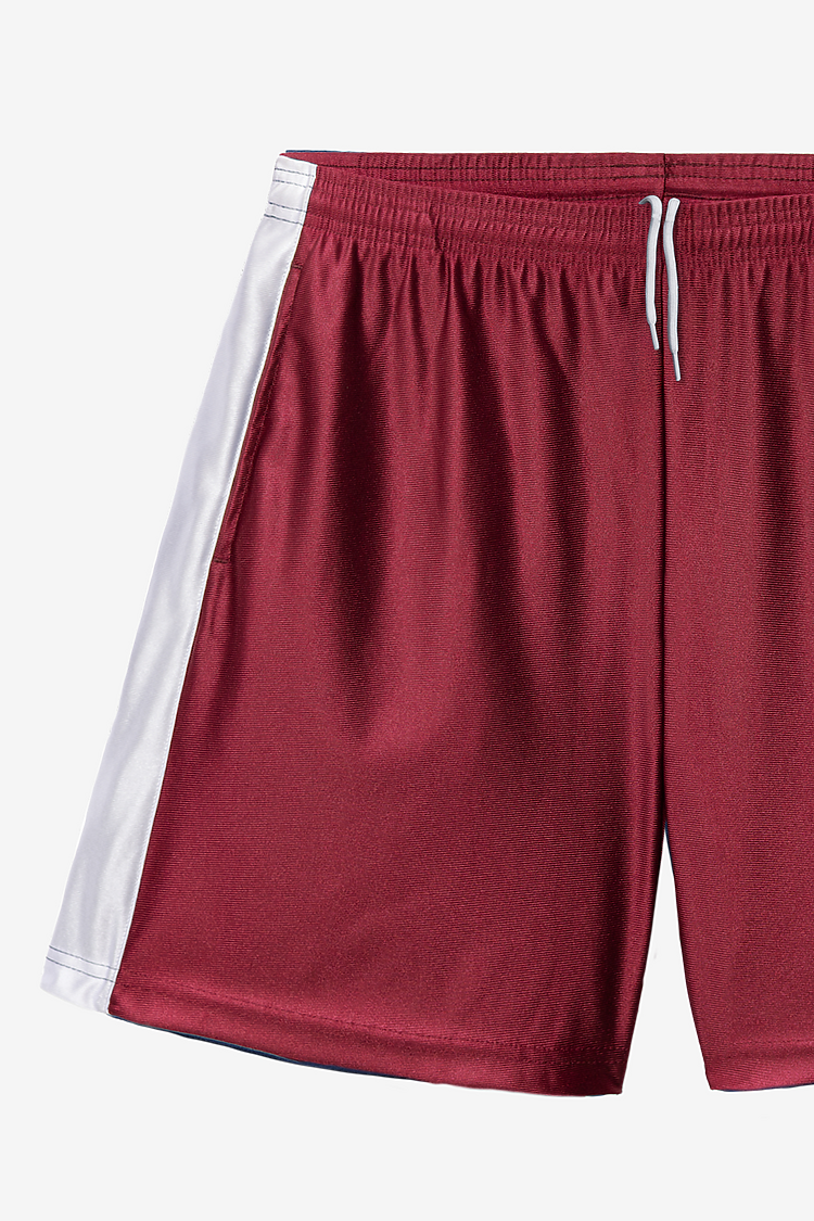 Heavy Dazzle Side Stripe Short Burgundy/White