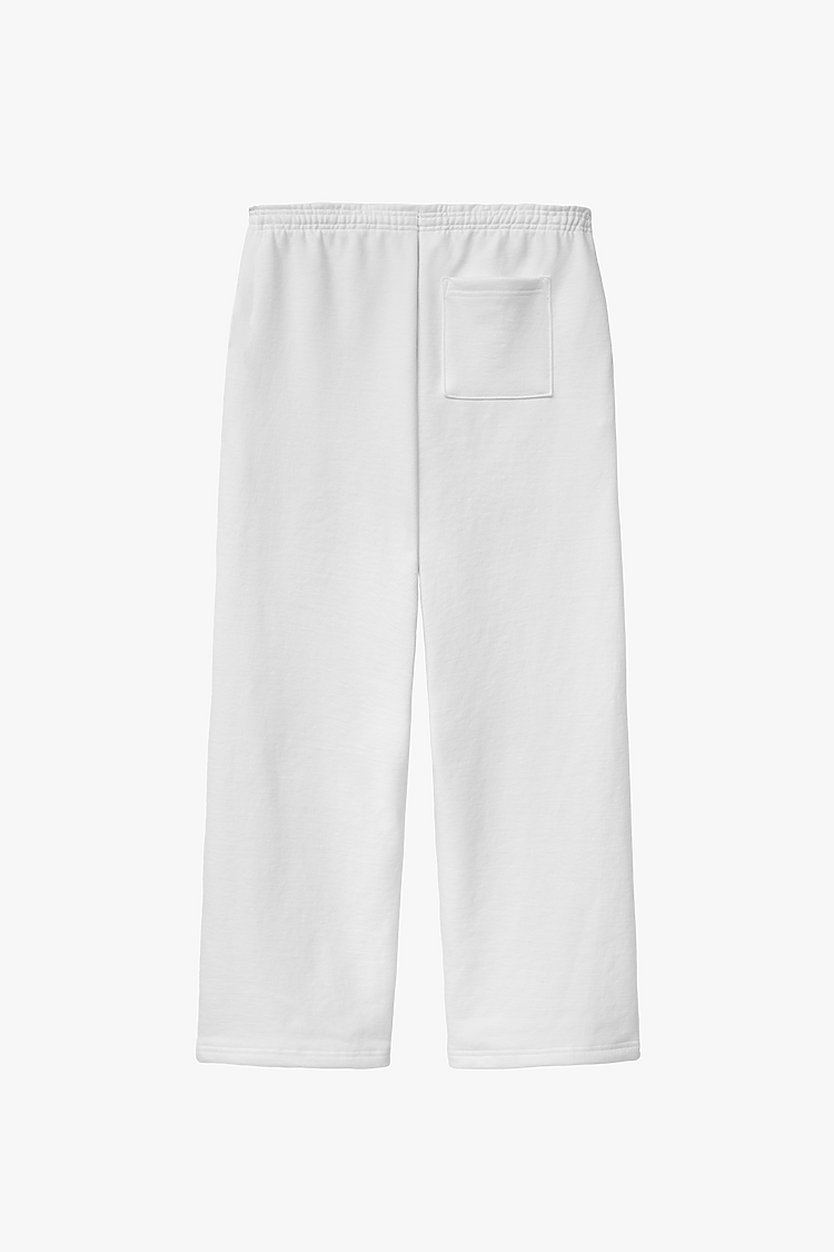 Heavy Fleece Straight Leg Pant WHITE