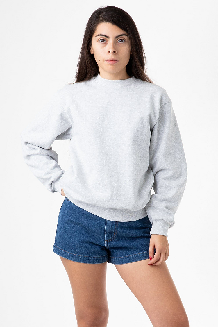 L/S Heavy Fleece PO Crew 14 oz ASH
