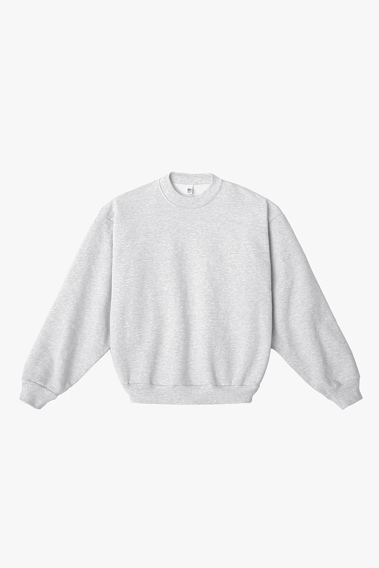 L/S Heavy Fleece PO Crew 14 oz ASH