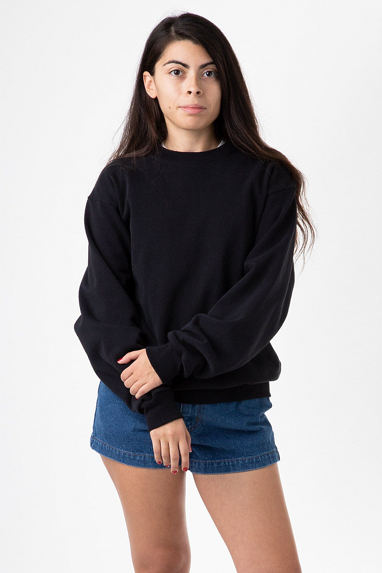 L/S Heavy Fleece PO Crew 14 oz Black