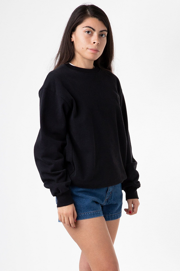L/S Heavy Fleece PO Crew 14 oz Black