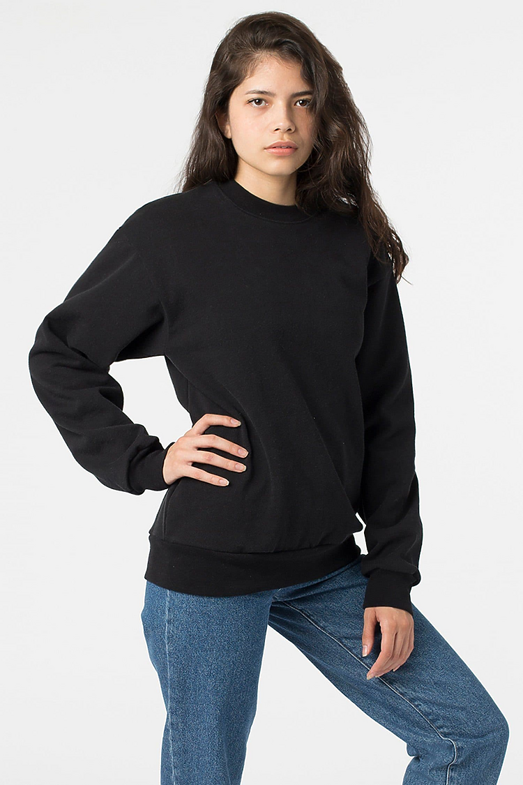 L/S Heavy Fleece PO Crew 14 oz Black
